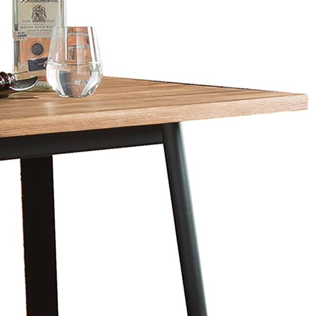 Jelle Retro Natural and Black Square Bar Table Bed Bath & Beyond
