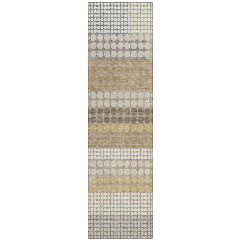 Machine Washable Indoor/ Outdoor Casual Dotty Chantille Rug
