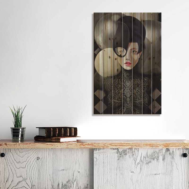 Atmosphere Print On Wood by Giulio Rossi - Multi-Color