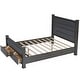 preview thumbnail 22 of 22, Queen Wood Platform Kids Bed Frame with Upholstered Headboard, Footboard & 2 Storage Drawers, White, Easy to Assemble