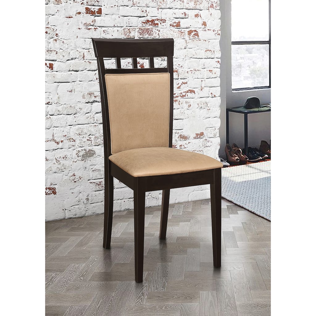Alencon Beige Upholstered Wood Dining Chairs (Set of 2)