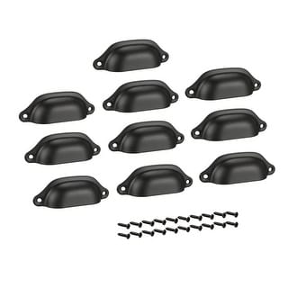 Cup Drawer Pull Kitchen Cabinet Handles 83mm Hole Centers 5pcs Bronze Tone Overstock 32490087