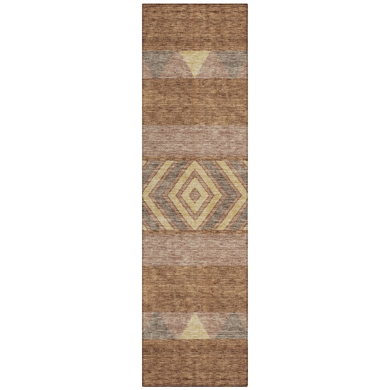 Machine Washable Indoor/ Outdoor Global Boho Chantille Rug