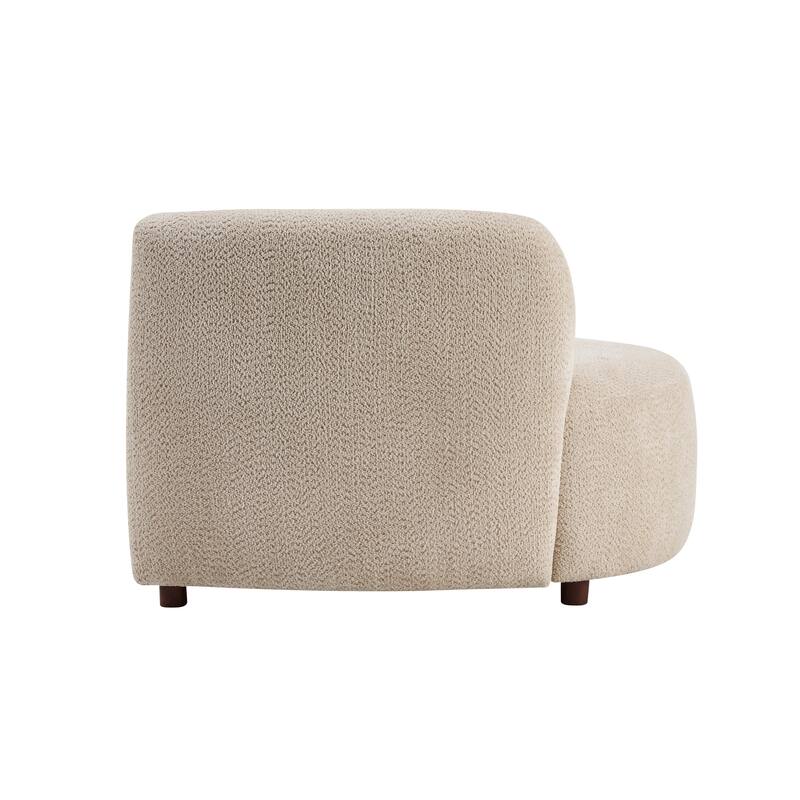 Christopher Knight Home - Cloud Moderne Upholstered Curved Modular Sectional Sofa Boucle Armless 74-Inch