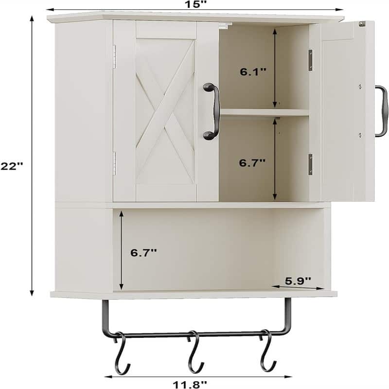 Over The Toilet Storage - 7"D x 15"W x 22"H