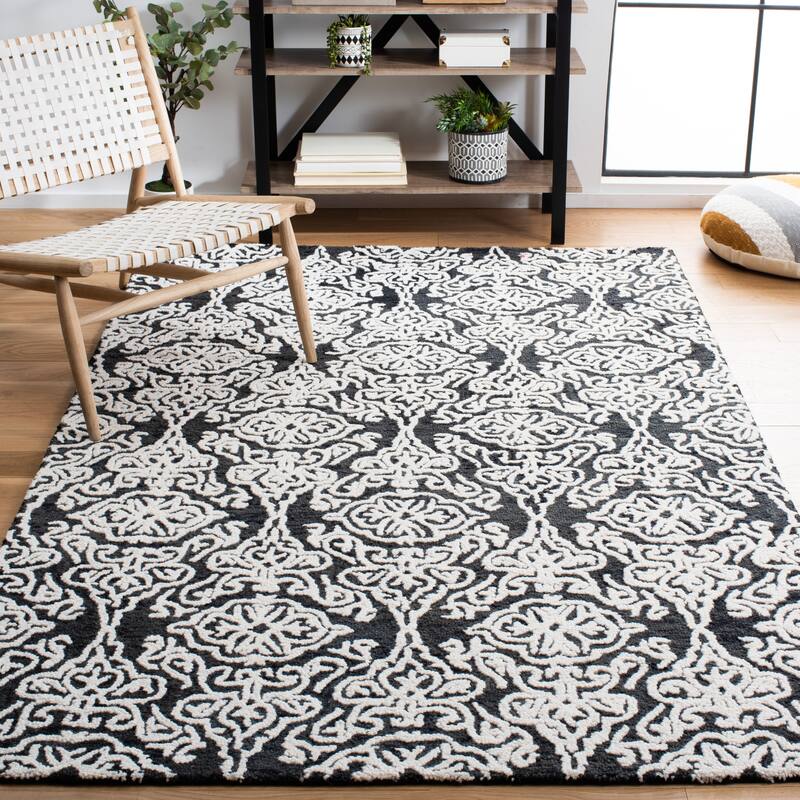 SAFAVIEH Handmade Blossom Mahalia Modern Floral Wool Rug