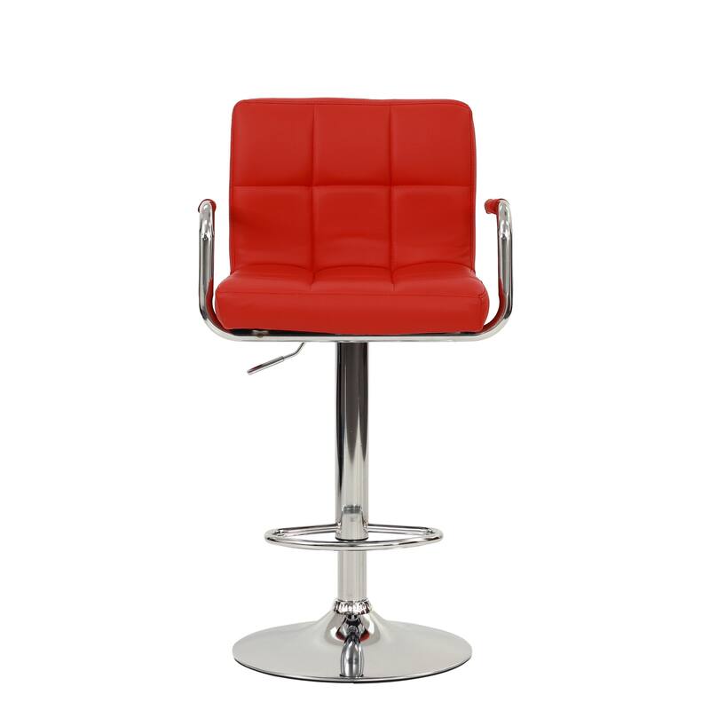 Poundex Adjustable Height and Swivel- Set of 2 Arm Barstool