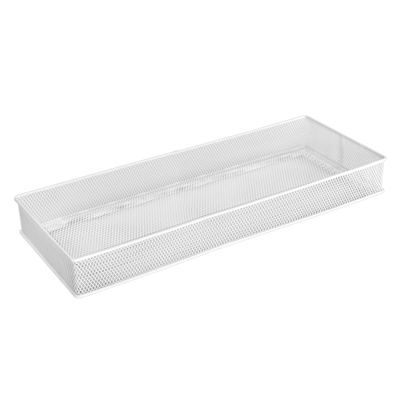 YBM Home White Mesh Desk Drawer Organizer Tray, Storage Holder, Multipurpose Storage Holder, Pack of 1 - 6x15x2