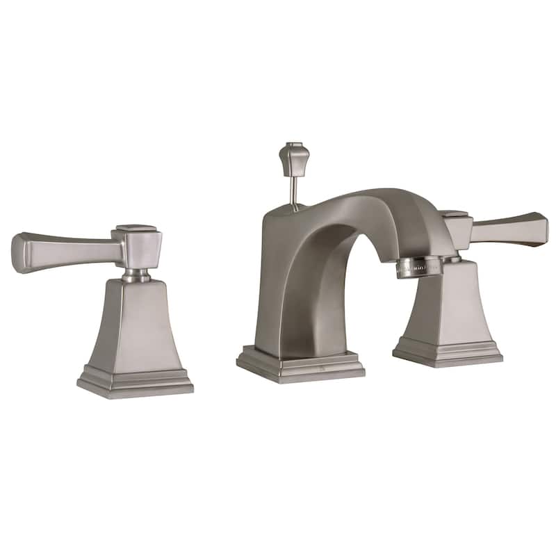 Design House Double Handle Widespread Bathroom Faucet with Metal Lever - Satin Nickel