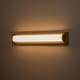 preview thumbnail 4 of 5, C Cattleya 28" Brushed Gold Integrated LED Bathroom Vanity Light Bar with Clear Sandy Glass