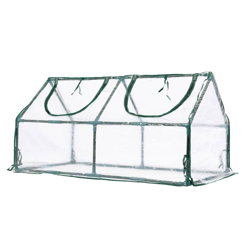 Aoodor 4 ft. x 2 ft. x 2 ft. Mini Greenhouse 2 Zipper Doors