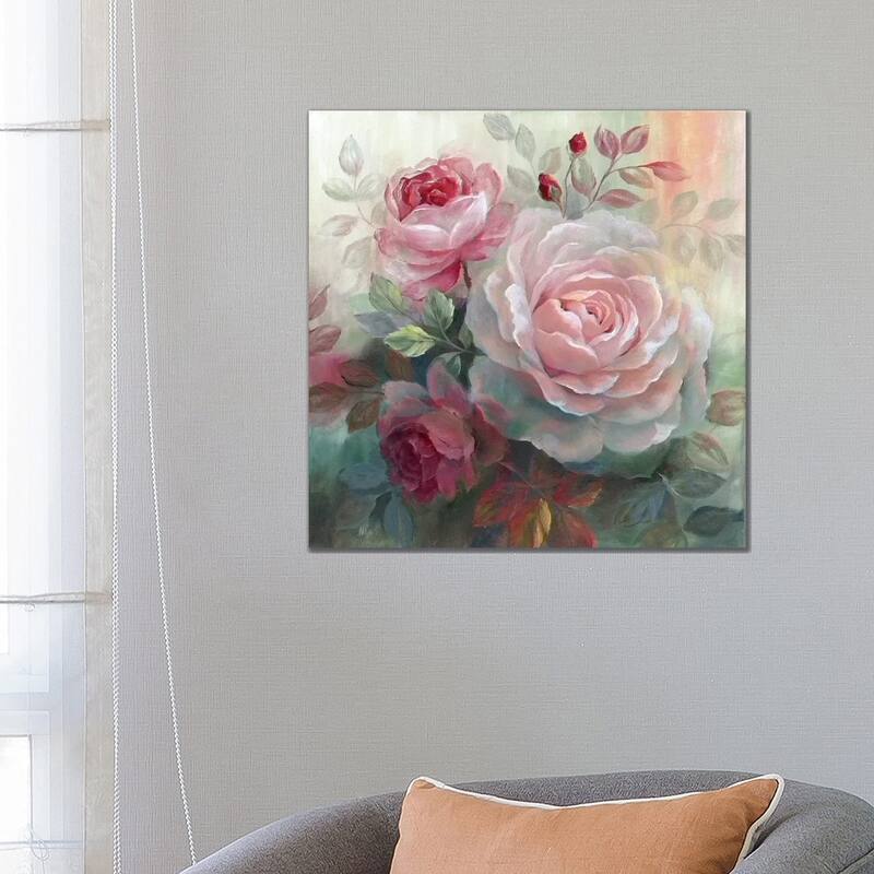 iCanvas "White Roses II" by Nan Canvas Print - 26x26x1.5