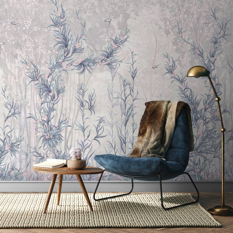 Delicate Wildflowers, Elegant Botanical Wallpaper Mural