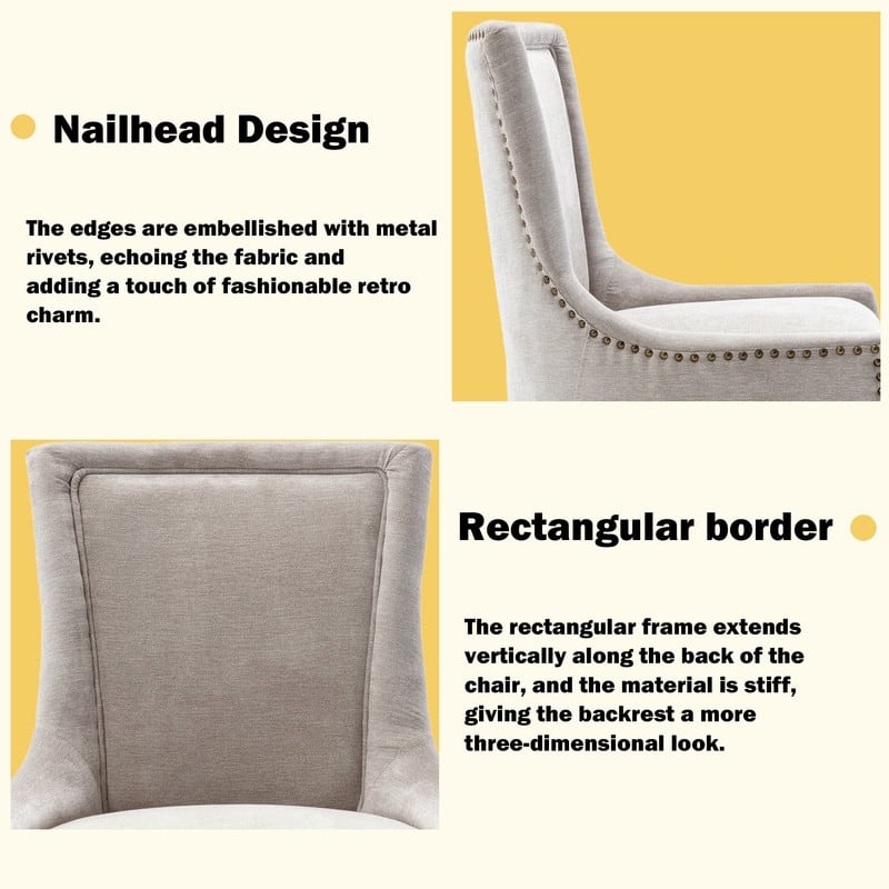 Ultra Side Dining Chair With Bronze Nailhead Set of 4
