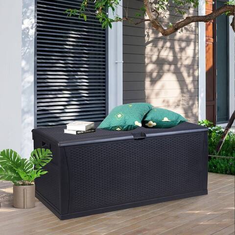 Ainfox 120 Gallon Outdoor Plastic Storage Box