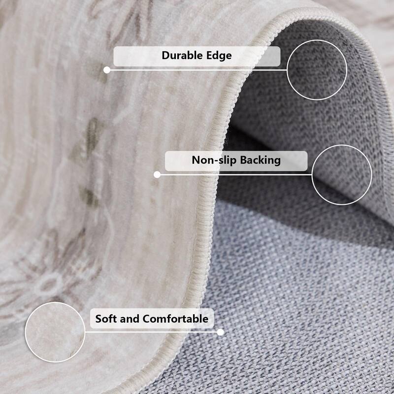 Rossetta 9x12FT Nordic-Style Polyester Carpet, Easy-to-Maintain and Silent - 96''x120'' inch