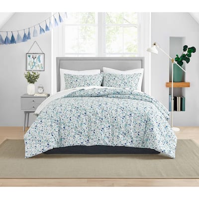 Poppy & Fritz Olivia Cotton Blue Comforter Set