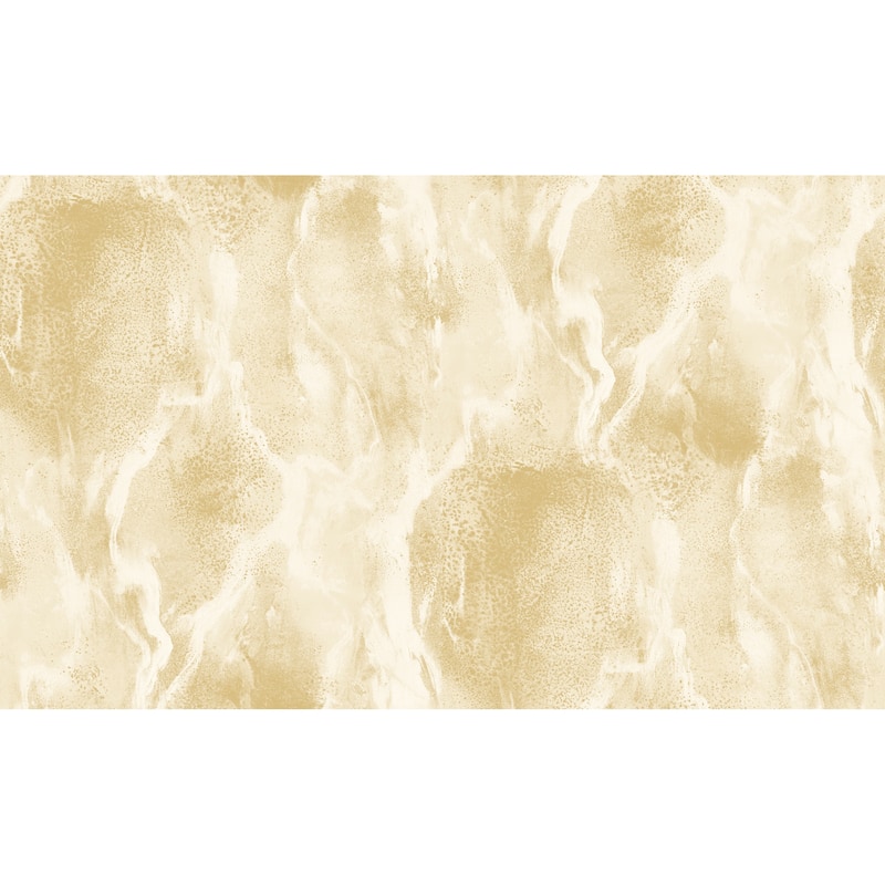 Galerie Wallcoverings Italian Design Collection Italian Marble Effect Vinyl on Non-woven Matte Wallpaper Roll Double Width - 33-feet long  x 42-inches wide - Cream/Gold