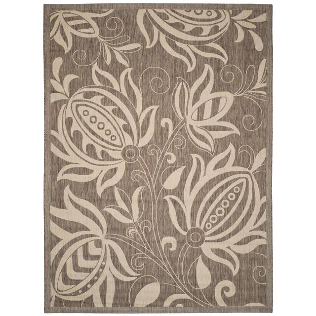 SAFAVIEH Courtyard Leatrice Indoor/ Outdoor Patio Backyard Rug
