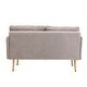 preview thumbnail 29 of 48, Polyester Upholstered Living Room loveseats sofa With Golden Legs