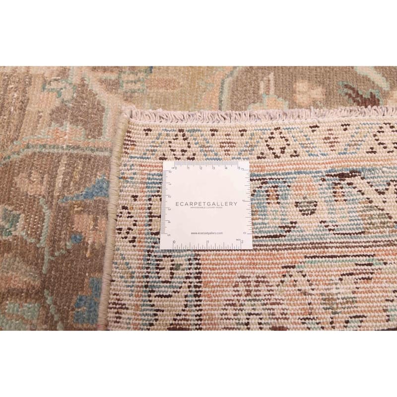 ECARPETGALLERY Hand-knotted Antalya Vintage Light Brown Wool Rug - 6'7 x 11'2