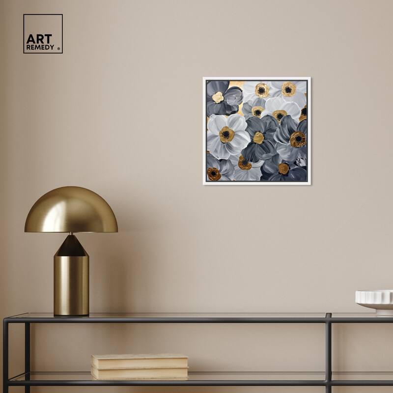 Art Remedy Fields And Fields Framed Floral Fine 1 Piece Canvas Wall Art