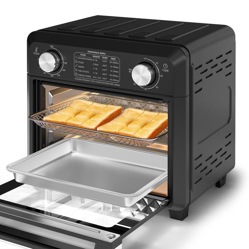 Compact Air Fryer Toaster Oven 11QT, 2 Slice Toast, Countertop Oven, Broil, Toast, Bake, Air Fry, Oil-Free,60-Minute Timer