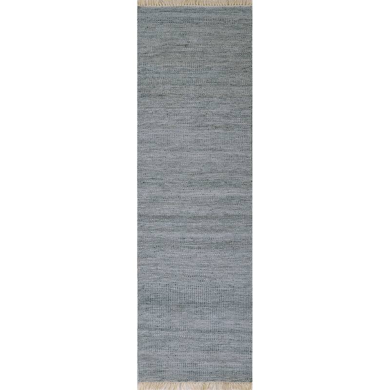 Momeni Cove Recycled PET Indoor/ Outdoor Area Rug - 2'3" X 8' Runner - Silver