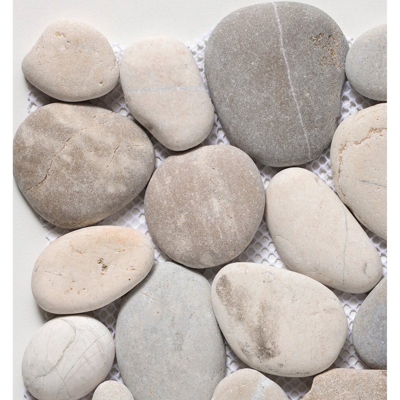 Classic Pebble 11 in. x 11 in. Mesh-Mounted Mosaic Wall and Floor Tile