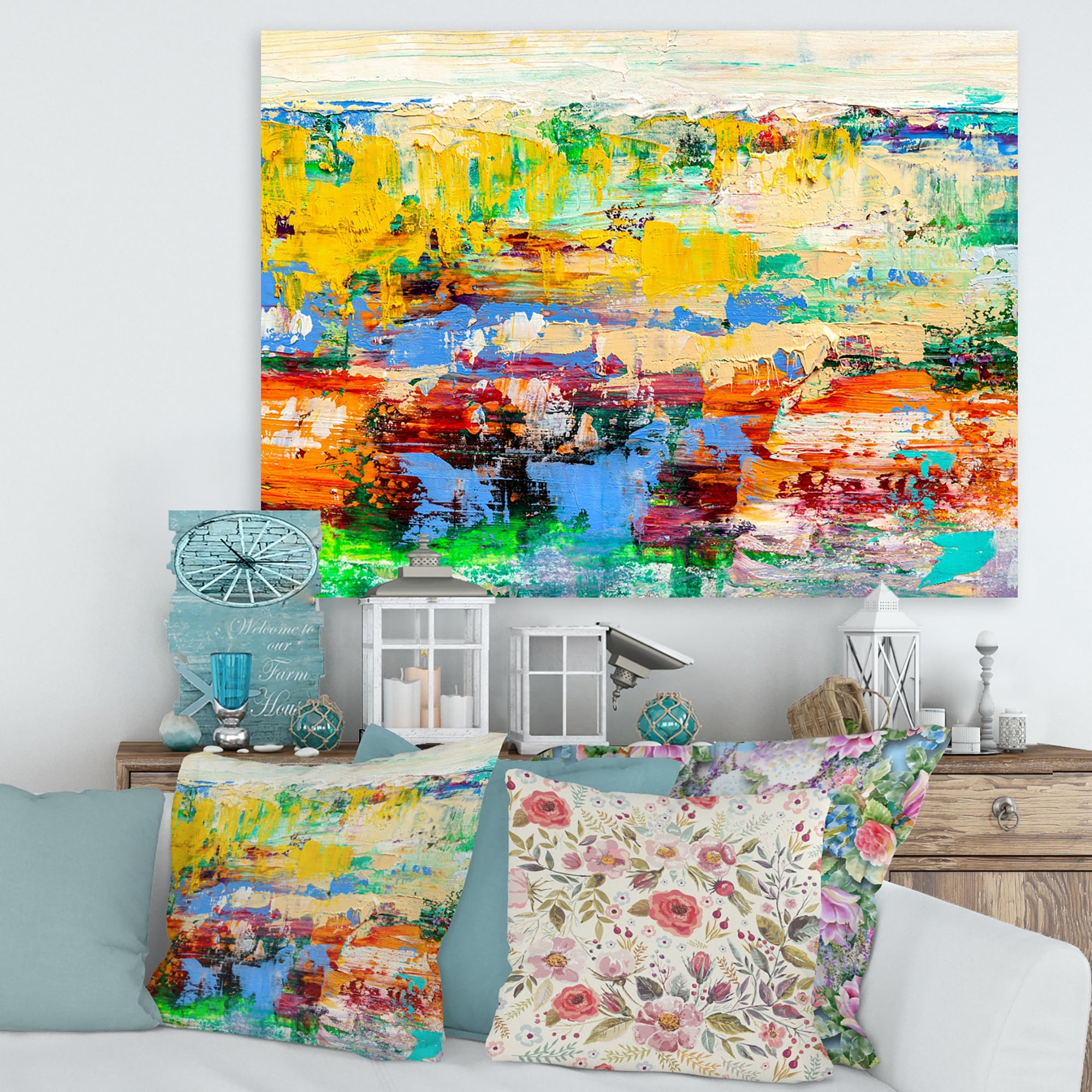 bright canvas wall art