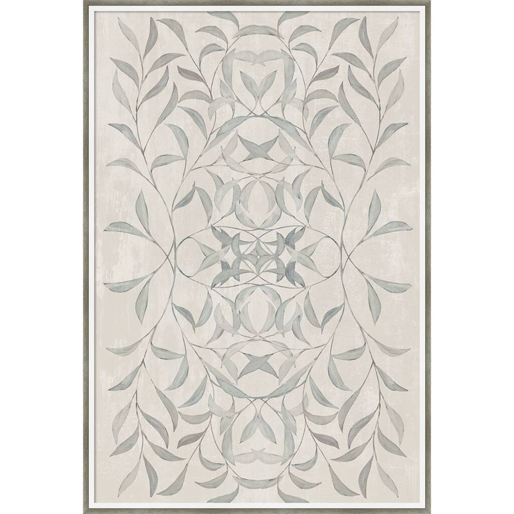 Amanti Art Framed Fabric Pinboard Soft Symmetry of Botanical Patterns by Hannah Dawson Printed Bulletin Board