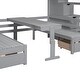 preview thumbnail 12 of 15, Gray Full Pine Convertible Bunk Bed with Staircase, Drawer, and Table Set