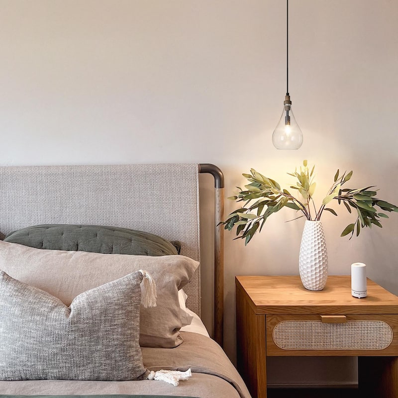 Marro Modern Farmhouse Mini Pendant Seeded Glass Teardrop Islands Lights Kitchen Dining Room