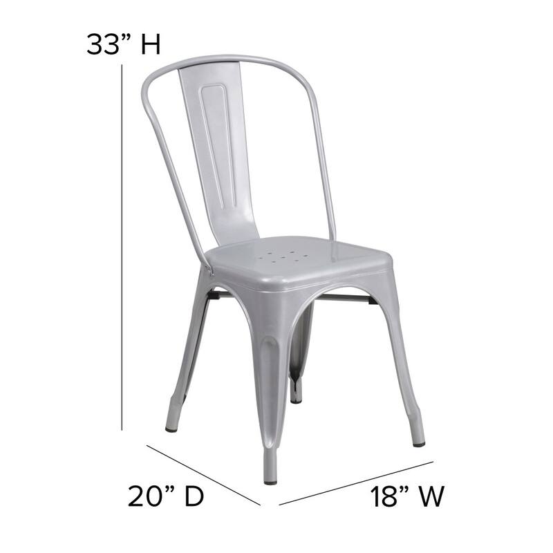 Metal Indoor-Outdoor Stackable Chair