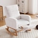 preview thumbnail 45 of 105, HOMYKA Rocking Chair for Nursery with Footrest White TD