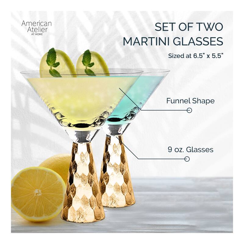 American Atelier Daphne Martini Glasses Set of 2 - 9 oz.