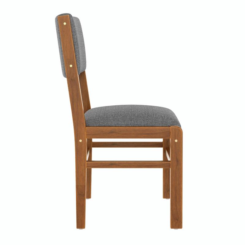 Set of 4 Mid Century Modern Fabric Upholstered Dining Chairs
