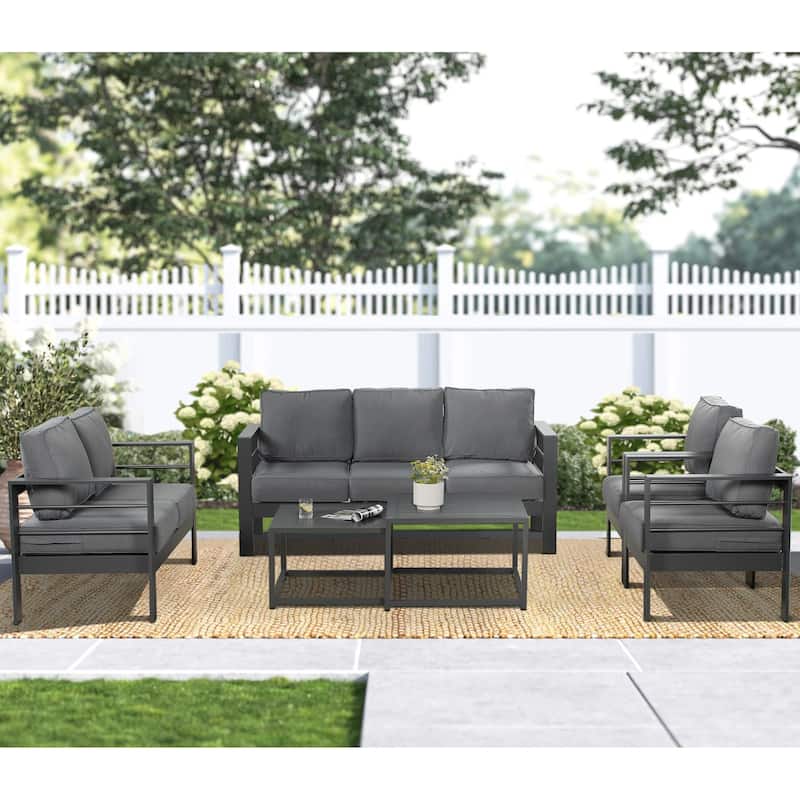 Royalcraft 6 pcs Aluminum Outdoor Patio Conversation Set