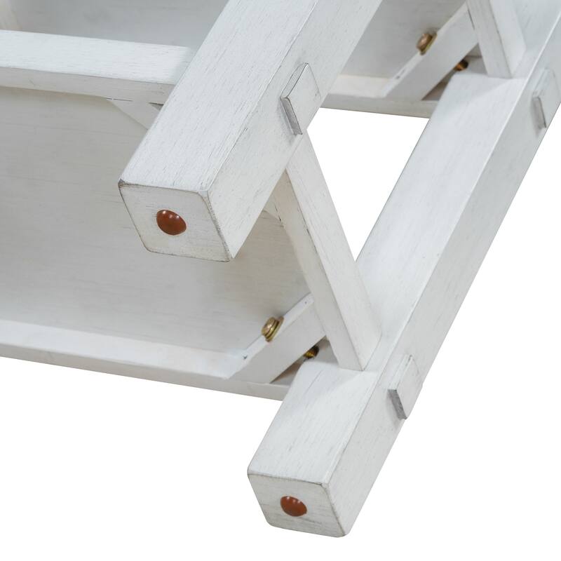 Console Table with Drawer and Two Sturdy Shelves for Entryway, Living Room