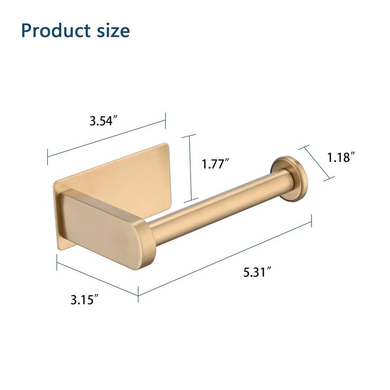 PROOX Rustproof Ahesive Toilet Pater Holder Stainless Steel