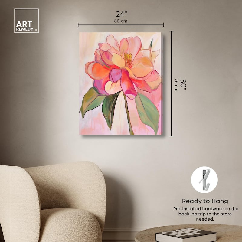 Softly Unfurling II Canvas by Art Remedy, Gallery Wrapped