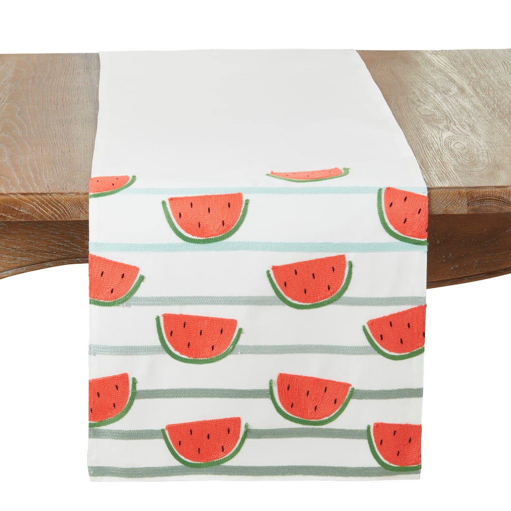 Refreshing Watermelon Slice Table Runner - 16"x70"