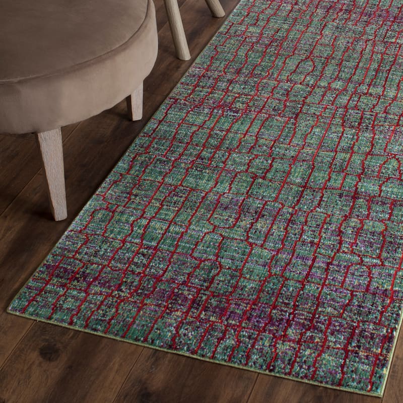 SAFAVIEH Valencia Shareen Distressed Vintage Boho Oriental Polyester Rug