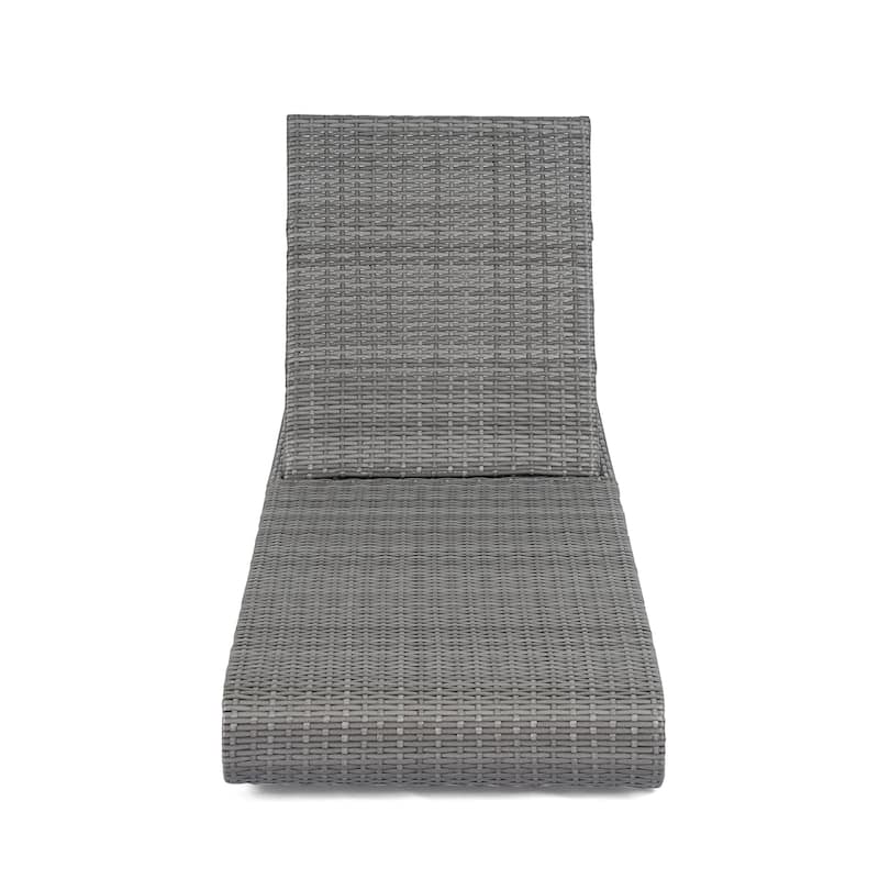 Christopher Knight Home- Silas Outdoor PE Rattan Chaise Lounge