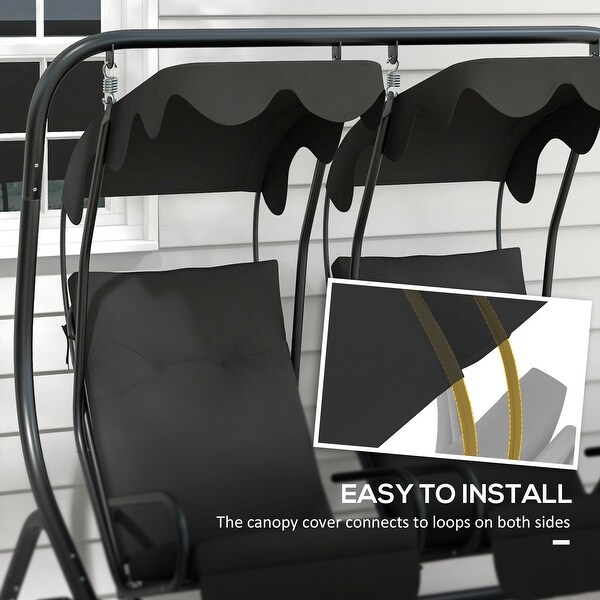 m*a様 Backside Summit Design 2second2plat Outsunny 84A-052 Series 2-Seater Swing Canopy Replacement