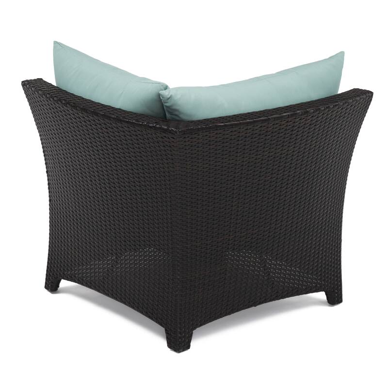 Deco 6 Piece Sunbrella Outdoor Patio Sectional & Table Set