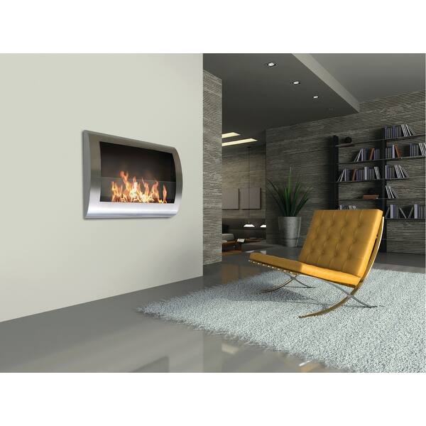 Chelsea Stainless Steel Wall Mount Bio Ethanol Ventless Wall Mount Bio Ethanol Ventless