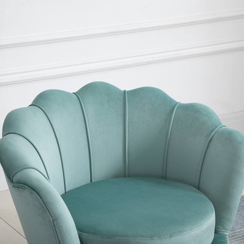 Velvet-touch Fabric Accent Chair