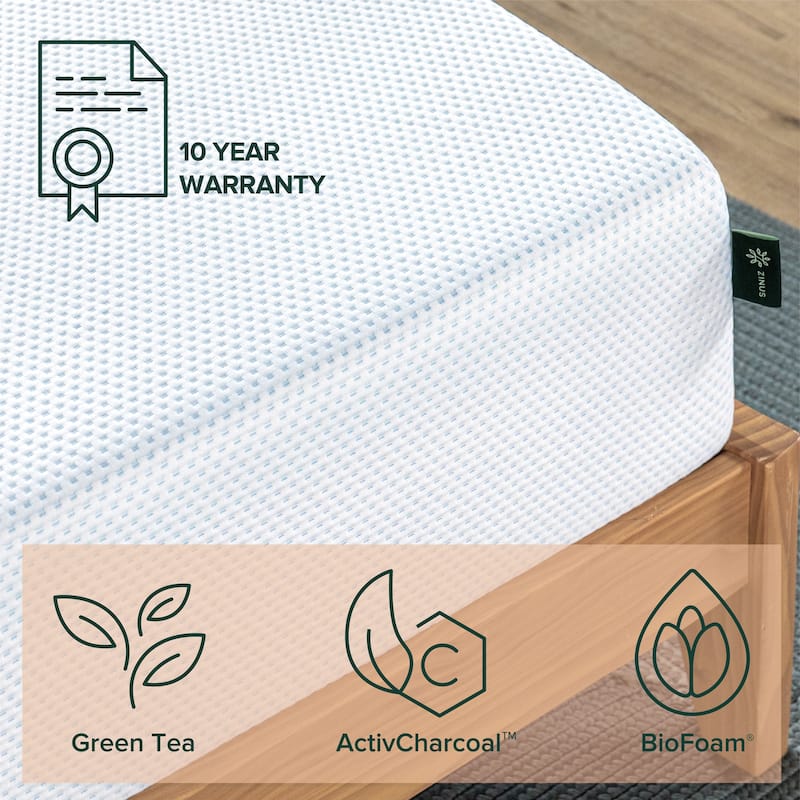 Priage by Zinus 12-inch Green Tea Gel Memory Foam Mattress