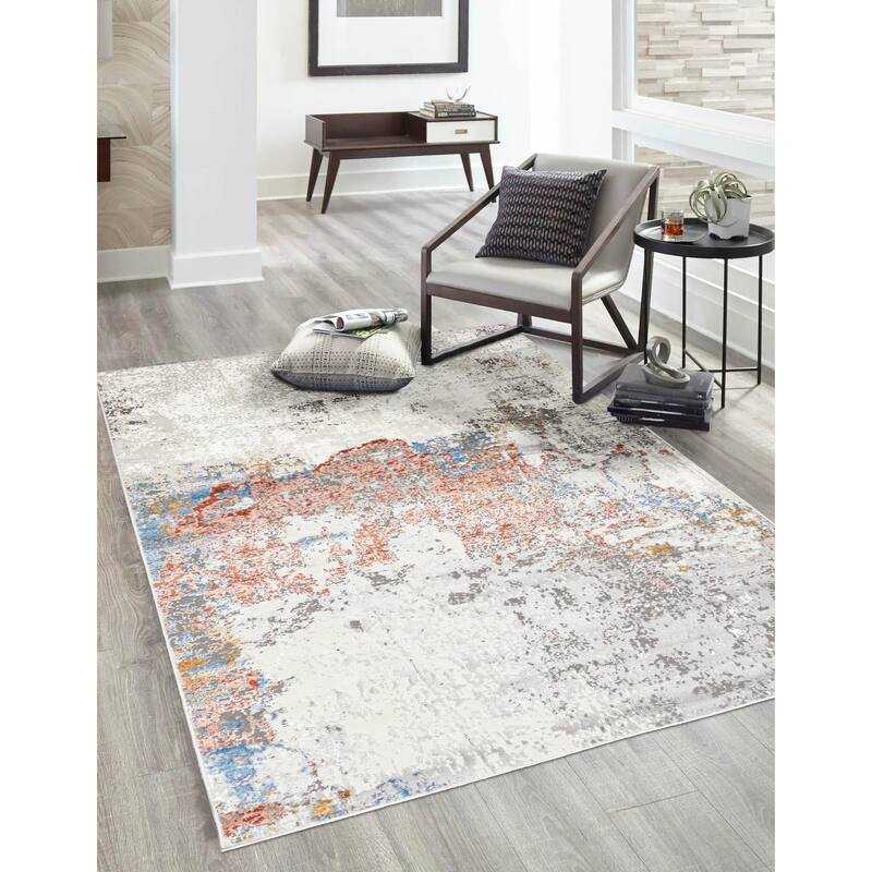 ECARPETGALLERY Machine Made Bronte Ivory Area Rug